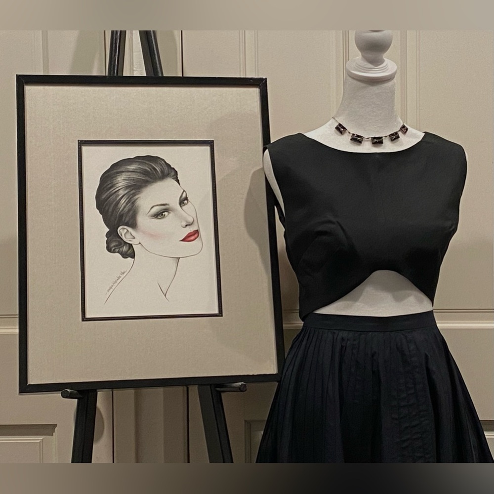 Ralph Lauren green label black maxi pleated skirt - Picture 9 of 13